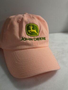 Women's John Deere Peachy Pink Cap with Green Logo